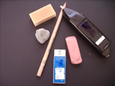 Different Types of Erasers are used by Artists to Achieve