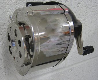 wall mounter crank-style pencil sharpener