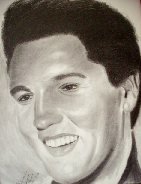 Pencil Drawing of Elvis